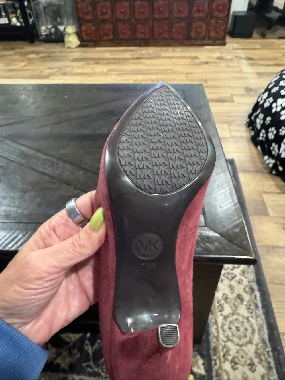 Michael Kors Burgundy Suede Pointed-Toe Pumps – Size 7 1/2
